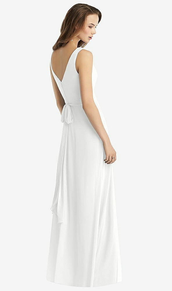 【STYLE: TH012】Sleeveless V-Neck Chiffon Wrap Dress【COLOR: White】