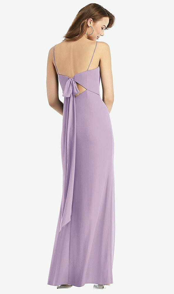 【NEW】【STYLE: TH013】ネクタイバック カットアウト トランペット ガウン 前面 スリット【COLOR: Pale Purple】【SIZE: 00-30W】