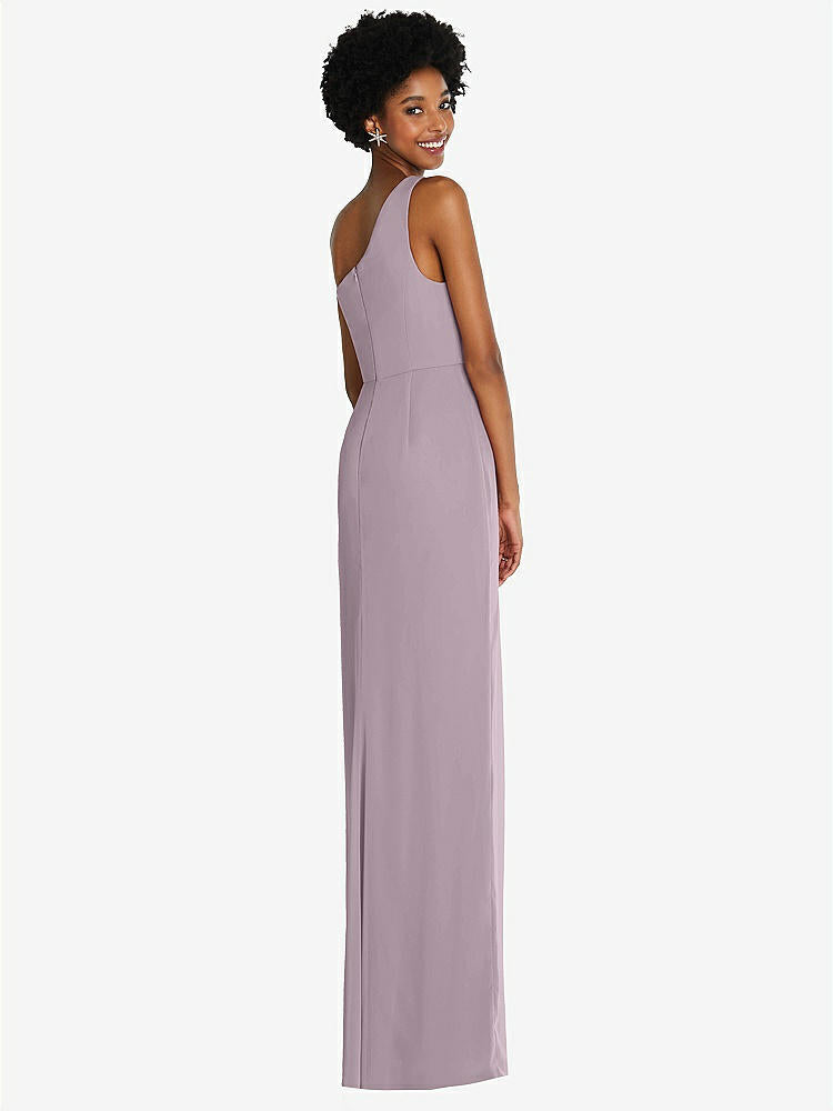 【NEW】【STYLE: TH014】ワンショルダー シフォン トランペット ガウン【COLOR: Lilac Dusk】【SIZE: 00-30W】