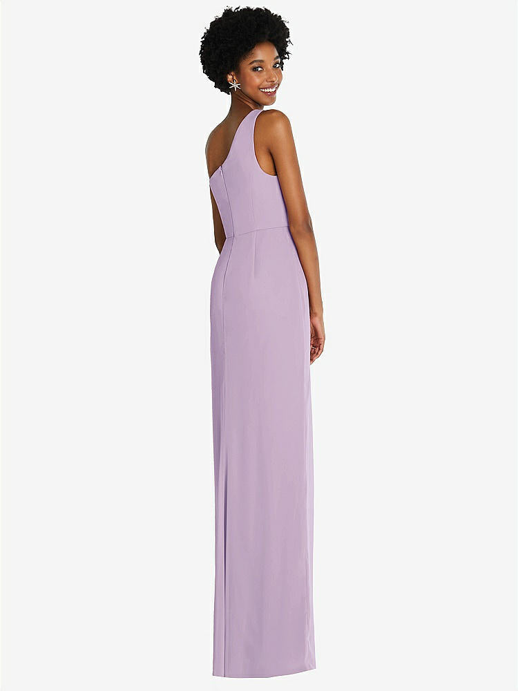 【NEW】【STYLE: TH014】ワンショルダー シフォン トランペット ガウン【COLOR: Pale Purple】【SIZE: 00-30W】
