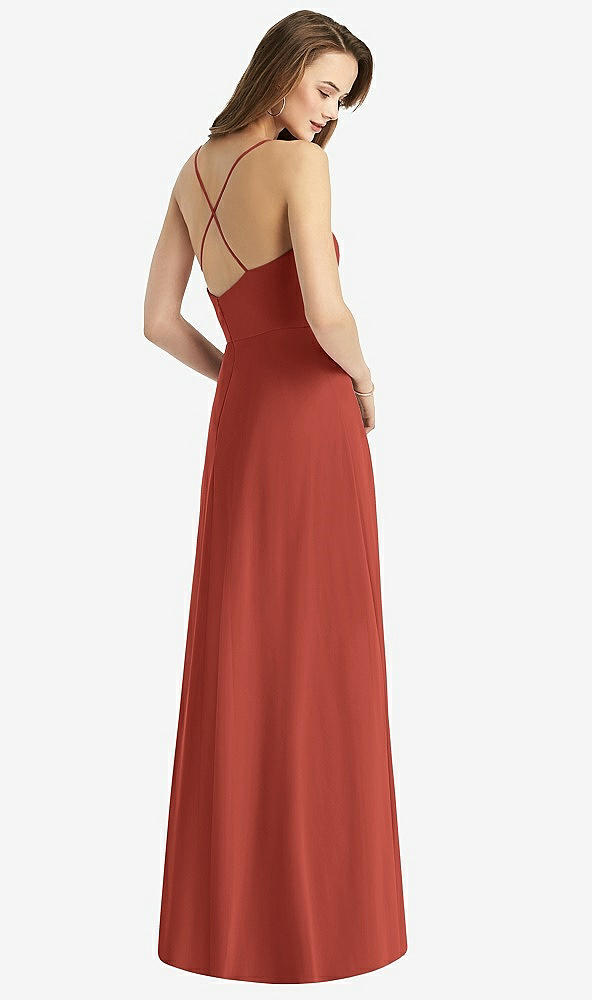 【STYLE: TH015】Cowl Neck Criss Cross Back Maxi Dress【COLOR: Amber Sunset】