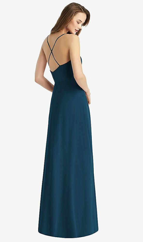 【NEW】【STYLE: TH015】カウル 首 クリス クロス 背中 マキシ ドレス【COLOR: Atlantic Blue】【SIZE: 00-30W】