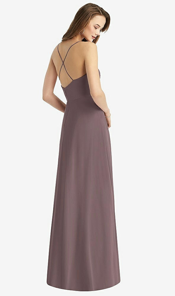 【STYLE: TH015】Cowl Neck Criss Cross Back Maxi Dress【COLOR: French Truffle】