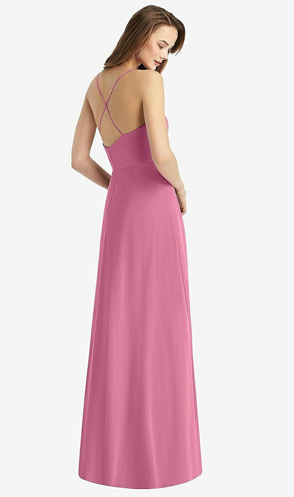 【NEW】【STYLE: TH015】カウル 首 クリス クロス 背中 マキシ ドレス【COLOR: Orchid Pink】【SIZE: 00-30W】