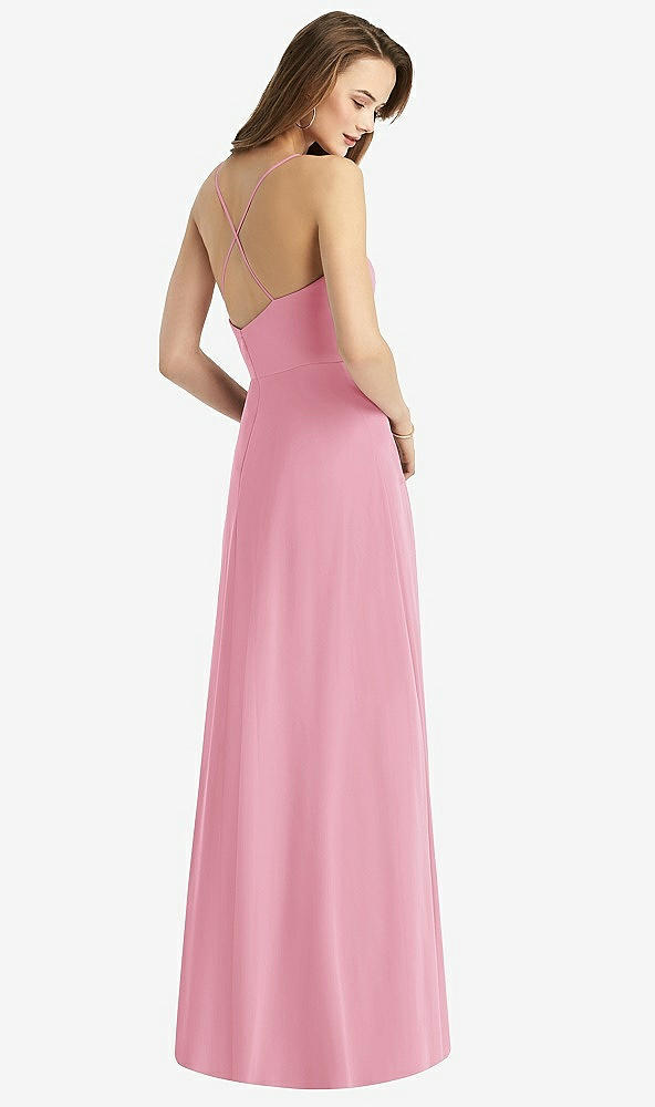 【NEW】【STYLE: TH015】カウル 首 クリス クロス 背中 マキシ ドレス【COLOR: Peony Pink】【SIZE: 00-30W】