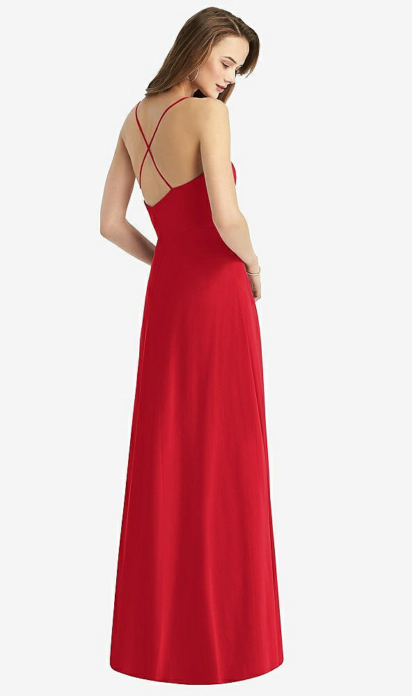 【STYLE: TH015】Cowl Neck Criss Cross Back Maxi Dress【COLOR: Parisian Red】