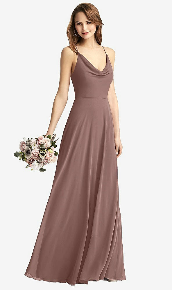 【STYLE: TH015】Cowl Neck Criss Cross Back Maxi Dress【COLOR: Sienna】