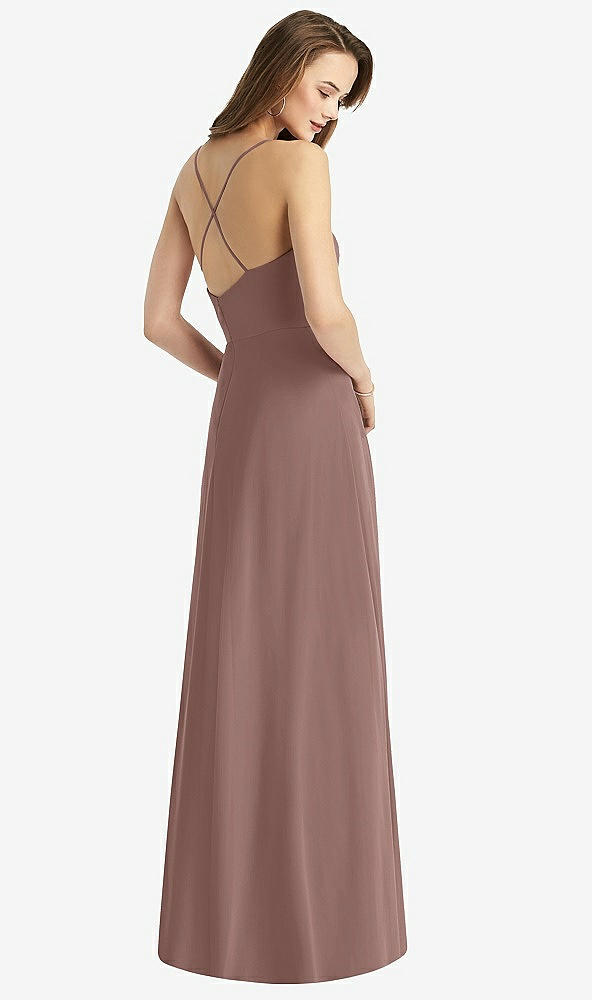 【STYLE: TH015】Cowl Neck Criss Cross Back Maxi Dress【COLOR: Sienna】