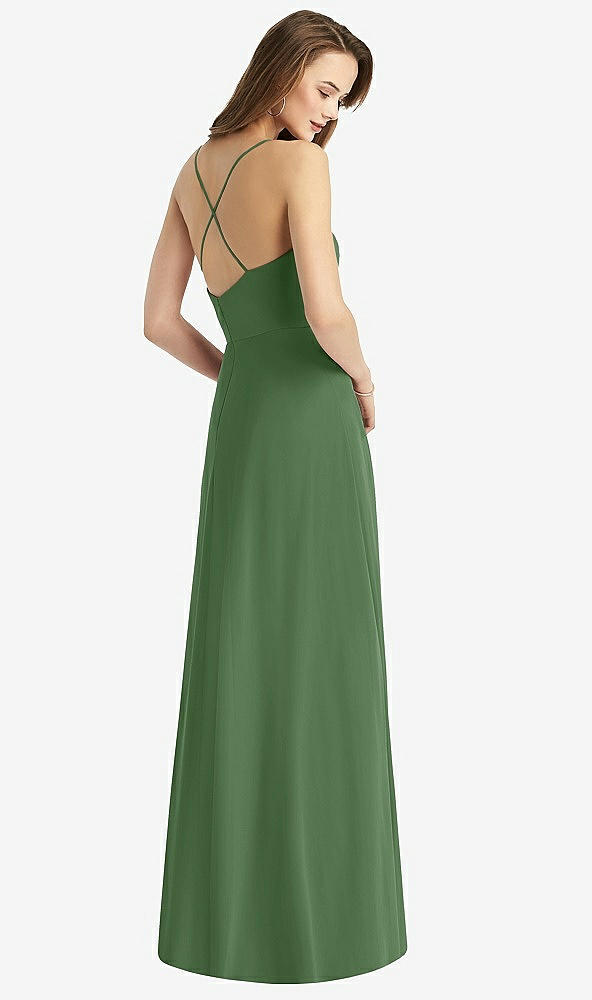 【STYLE: TH015】Cowl Neck Criss Cross Back Maxi Dress【COLOR: Vineyard Green】