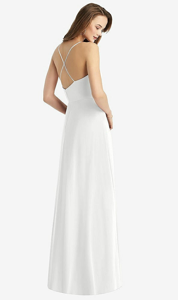 【STYLE: TH015】Cowl Neck Criss Cross Back Maxi Dress【COLOR: White】