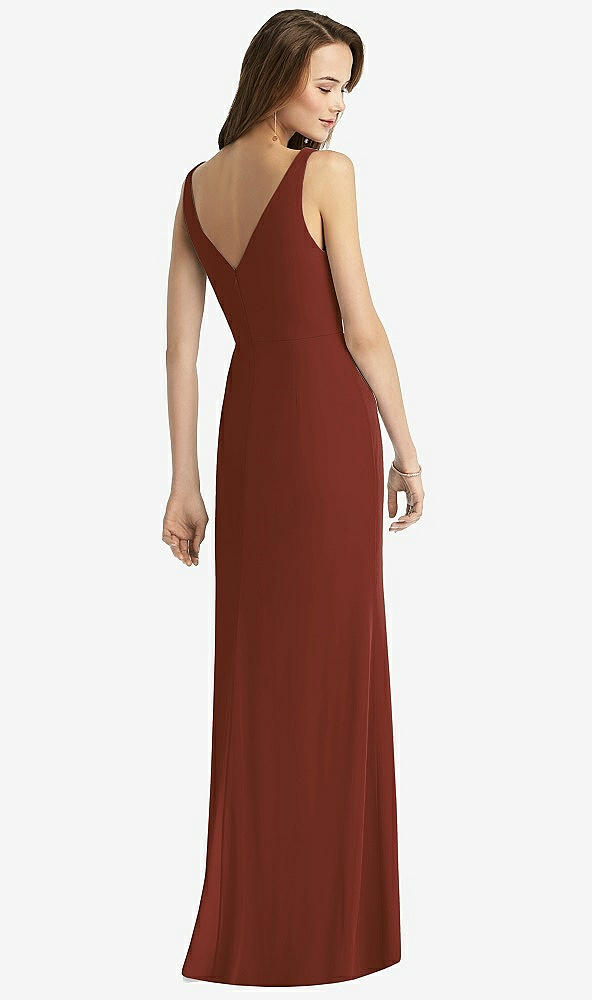 【STYLE: TH016】Sleeveless V-Back Long Trumpet Gown【COLOR: Auburn Moon】