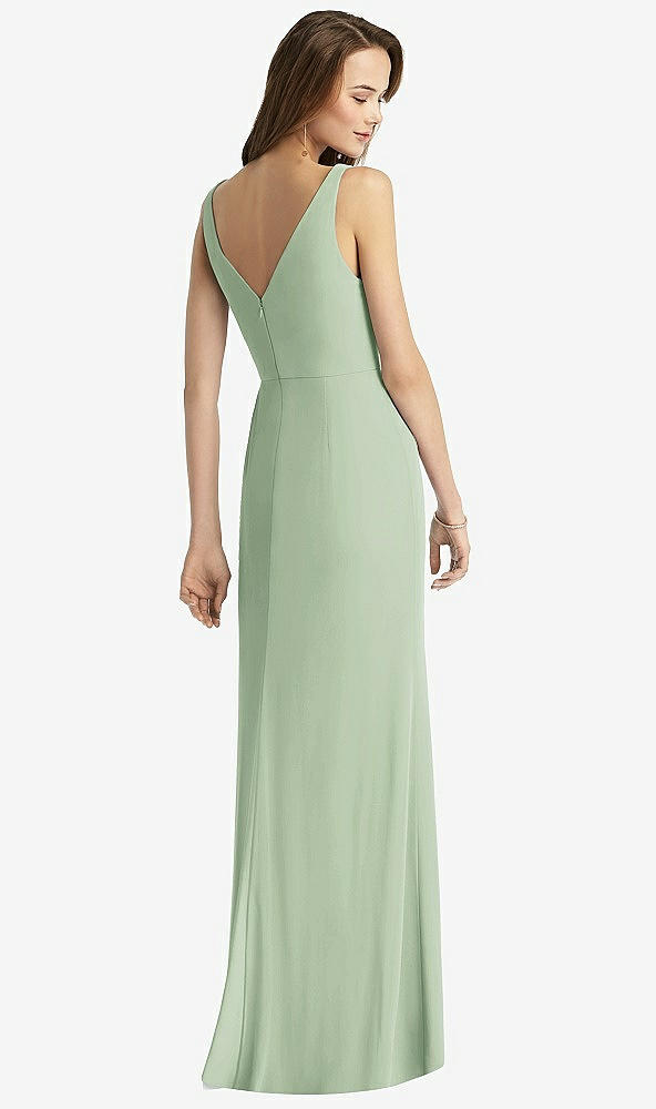 【STYLE: TH016】Sleeveless V-Back Long Trumpet Gown【COLOR: Celadon】