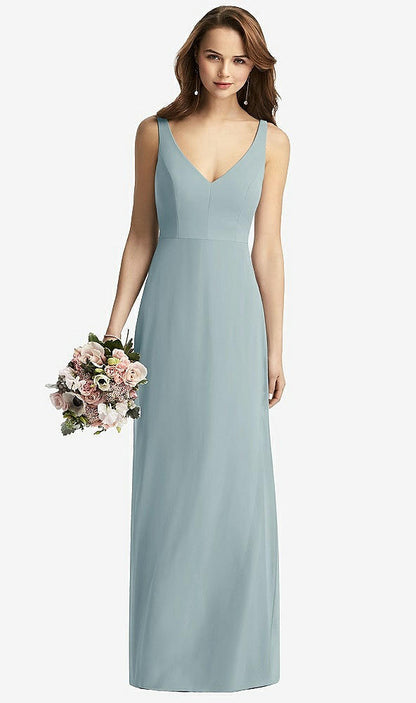 【NEW】【STYLE: TH016】ノースリーブ Vバック 長い トランペット ガウン【COLOR: Morning Sky】【SIZE: 00-30W】