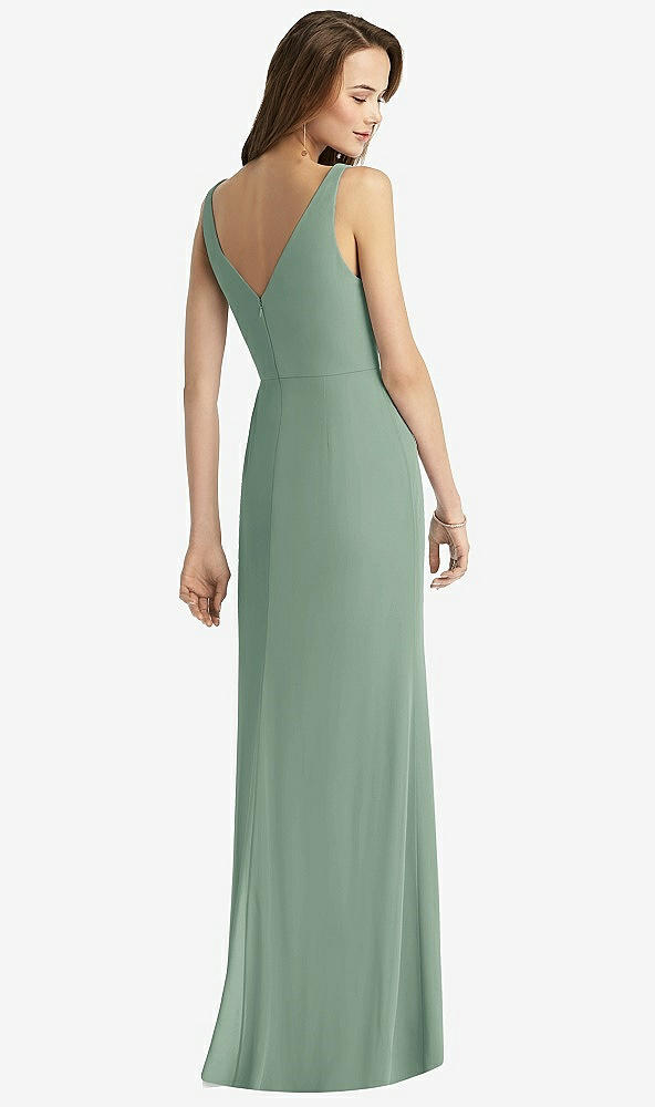 【STYLE: TH016】Sleeveless V-Back Long Trumpet Gown【COLOR: Seagrass】