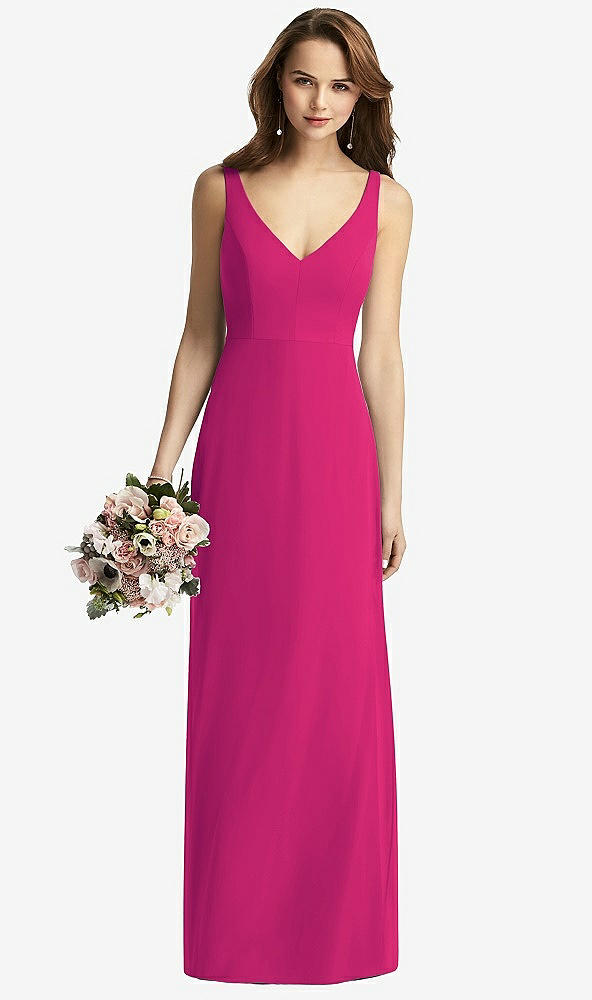 【NEW】【STYLE: TH016】ノースリーブ Vバック 長い トランペット ガウン【COLOR: Think Pink】【SIZE: 00-30W】