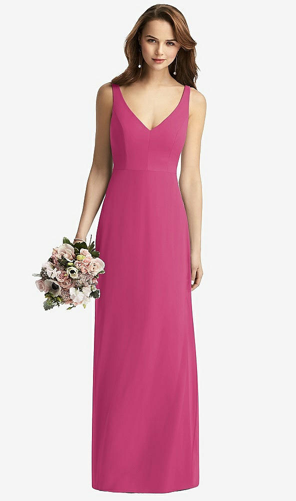 【NEW】【STYLE: TH016】ノースリーブ Vバック 長い トランペット ガウン【COLOR: Tea Rose】【SIZE: 00-30W】