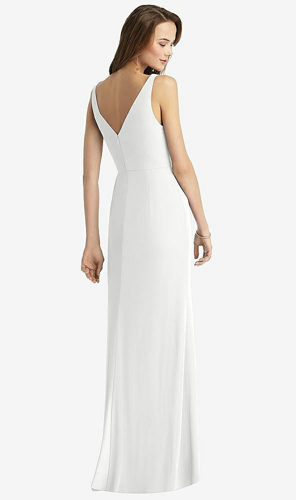 【STYLE: TH016】Sleeveless V-Back Long Trumpet Gown【COLOR: White】