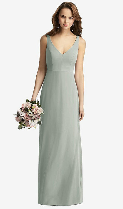 【NEW】【STYLE: TH016】ノースリーブ Vバック 長い トランペット ガウン【COLOR: Willow Green】【SIZE: 00-30W】