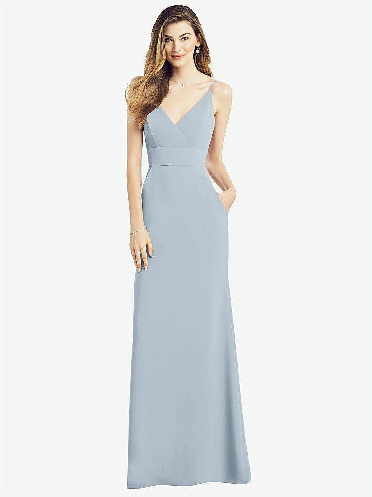 【STYLE: 6824】V-Back Spaghetti Strap Maxi Dress with Pockets【COLOR: Mist】