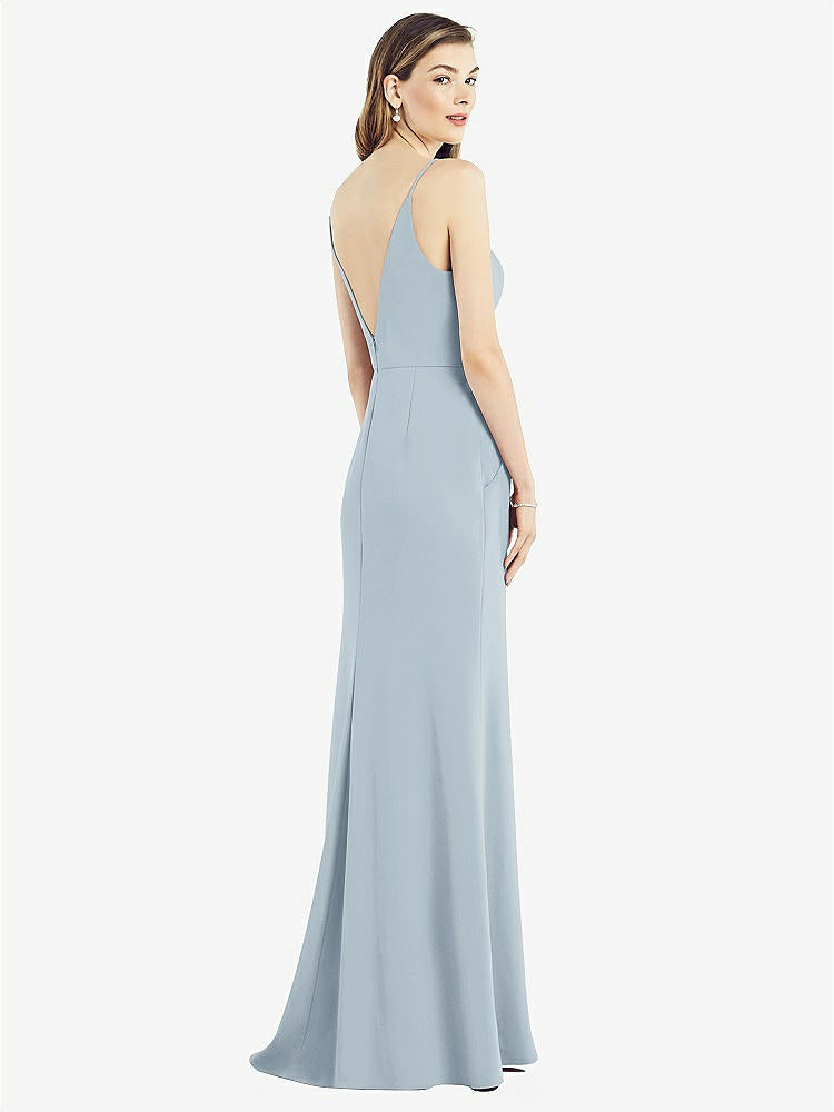 【STYLE: 6824】V-Back Spaghetti Strap Maxi Dress with Pockets【COLOR: Mist】