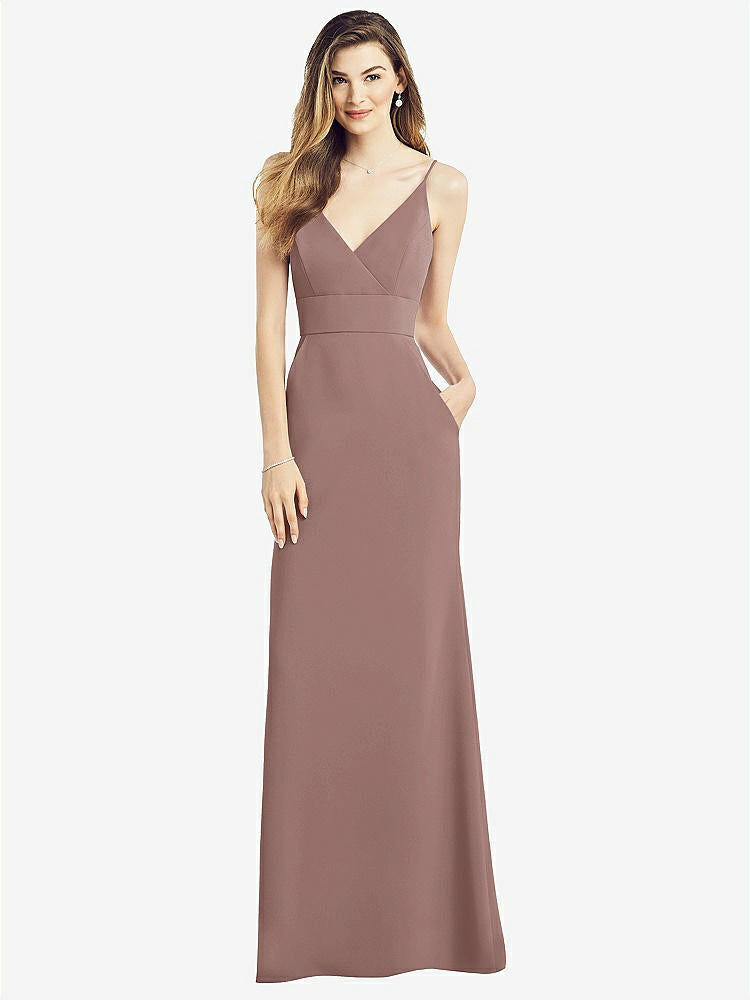 【STYLE: 6824】V-Back Spaghetti Strap Maxi Dress with Pockets【COLOR: Sienna】