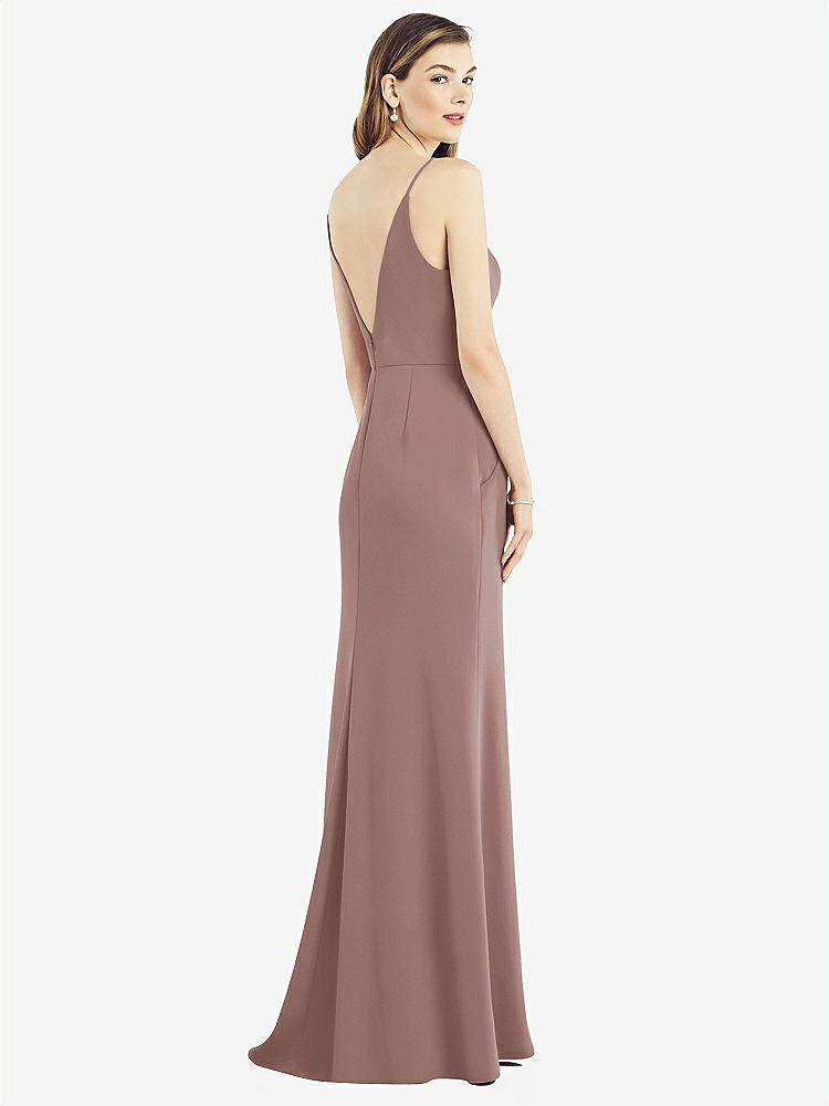 【STYLE: 6824】V-Back Spaghetti Strap Maxi Dress with Pockets【COLOR: Sienna】