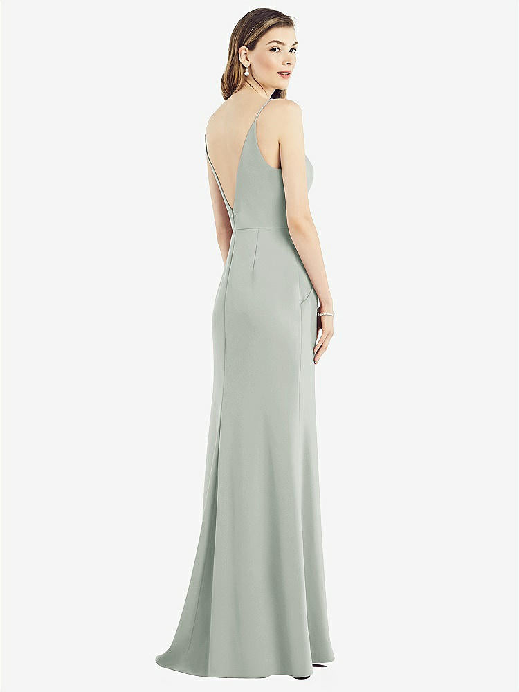 【STYLE: 6824】V-Back Spaghetti Strap Maxi Dress with Pockets【COLOR: Willow Green】