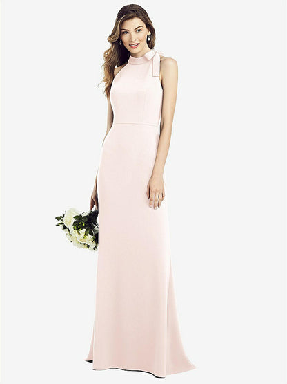 【NEW】【STYLE: 6827】ボウネック オープンバック トランペット ガウン【COLOR: Blush】【SIZE: 00-30W】