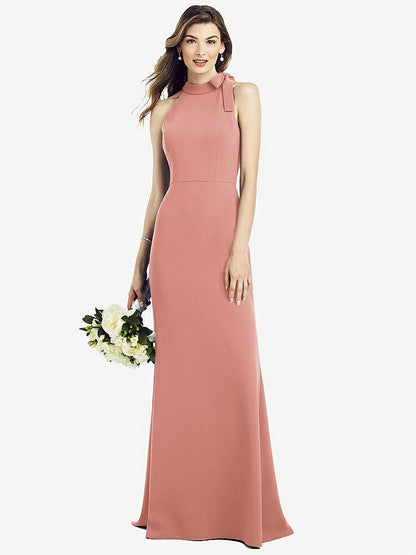 【NEW】【STYLE: 6827】ボウネック オープンバック トランペット ガウン【COLOR: Desert Rose】【SIZE: 00-30W】