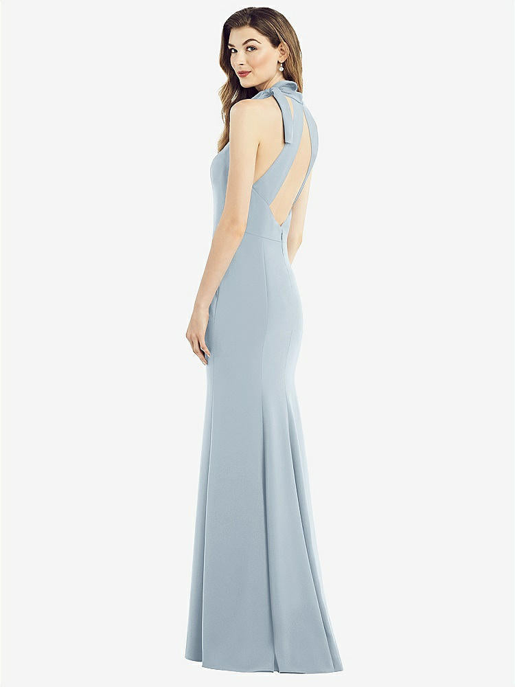 【NEW】【STYLE: 6827】ボウネック オープンバック トランペット ガウン【COLOR: Mist】【SIZE: 00-30W】