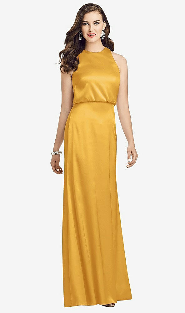 【STYLE: 3055】Sleeveless Blouson Bodice Trumpet Gown【COLOR: NYC Yellow】