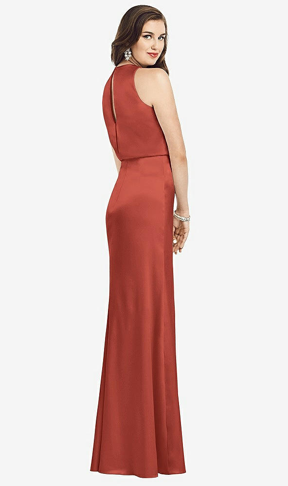 【STYLE: 3055】Sleeveless Blouson Bodice Trumpet Gown【COLOR: Amber Sunset】