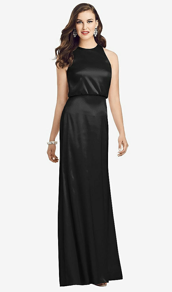 【STYLE: 3055】Sleeveless Blouson Bodice Trumpet Gown【COLOR: Black】