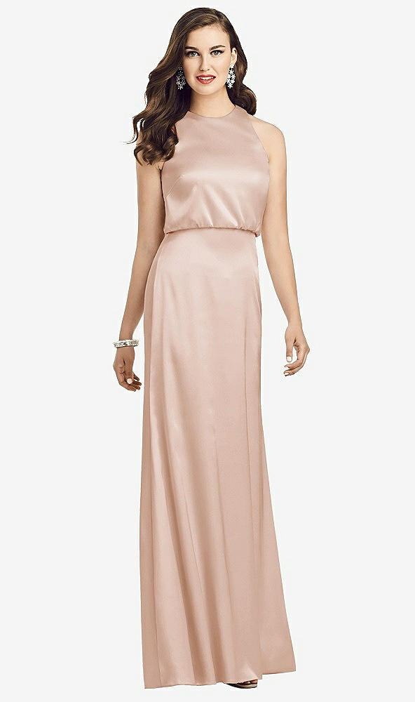 【STYLE: 3055】Sleeveless Blouson Bodice Trumpet Gown【COLOR: Cameo】