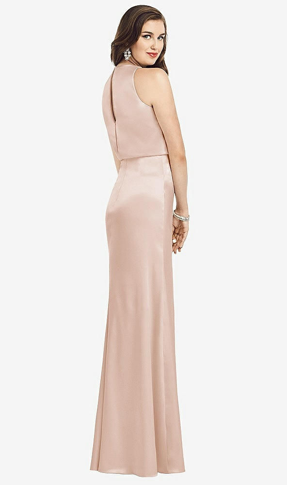 【STYLE: 3055】Sleeveless Blouson Bodice Trumpet Gown【COLOR: Cameo】