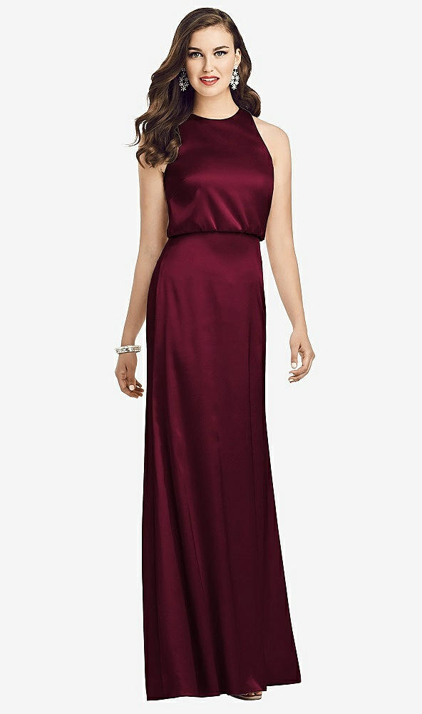 【STYLE: 3055】Sleeveless Blouson Bodice Trumpet Gown【COLOR: Cabernet】