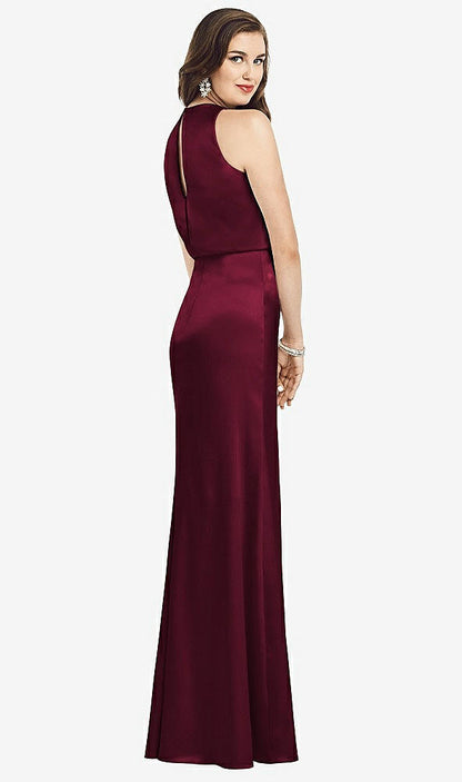 【NEW】【STYLE: 3055】ノースリーブ ブルーソン ボディス トランペット ガウン【COLOR: Cabernet】【SIZE: 00-30W】