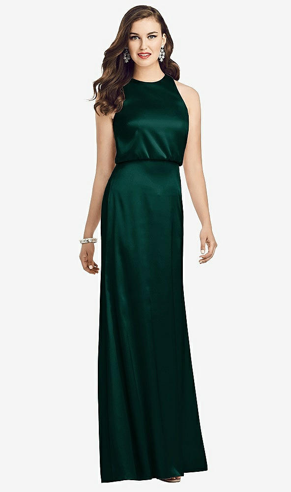 【NEW】【STYLE: 3055】ノースリーブ ブルーソン ボディス トランペット ガウン【COLOR: Evergreen】【SIZE: 00-30W】