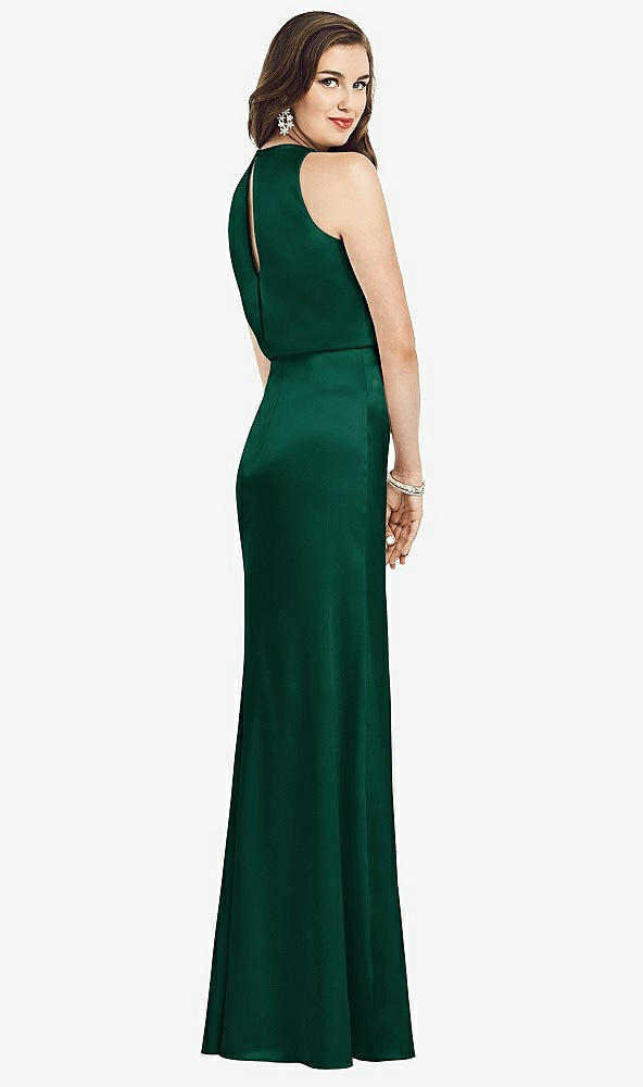 【STYLE: 3055】Sleeveless Blouson Bodice Trumpet Gown【COLOR: Hunter Green】