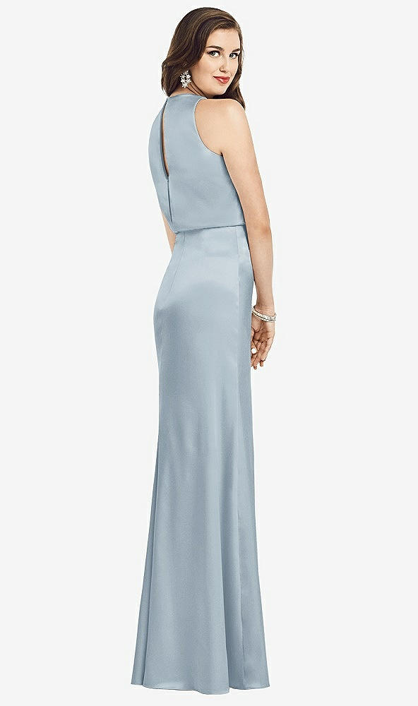 【STYLE: 3055】Sleeveless Blouson Bodice Trumpet Gown【COLOR: Mist】