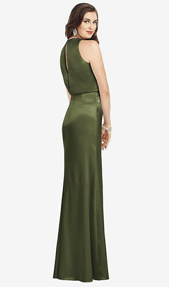 【STYLE: 3055】Sleeveless Blouson Bodice Trumpet Gown【COLOR: Olive Green】