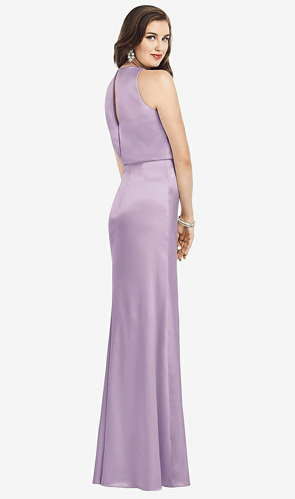 【STYLE: 3055】Sleeveless Blouson Bodice Trumpet Gown【COLOR: Pale Purple】