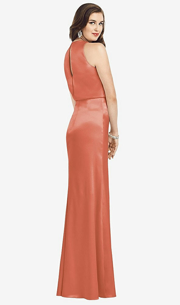 【STYLE: 3055】Sleeveless Blouson Bodice Trumpet Gown【COLOR: Terracotta Copper】