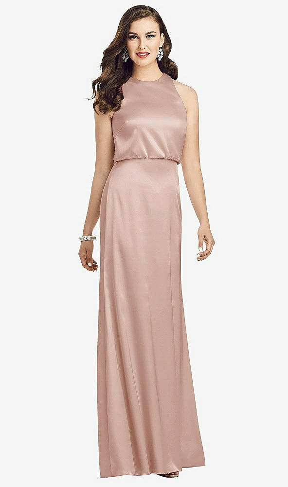 【STYLE: 3055】Sleeveless Blouson Bodice Trumpet Gown【COLOR: Toasted Sugar】