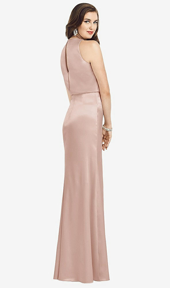 【STYLE: 3055】Sleeveless Blouson Bodice Trumpet Gown【COLOR: Toasted Sugar】