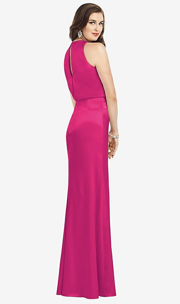 【STYLE: 3055】Sleeveless Blouson Bodice Trumpet Gown【COLOR: Think Pink】