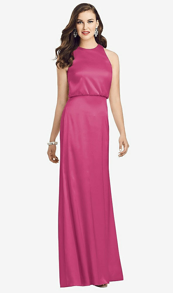 【STYLE: 3055】Sleeveless Blouson Bodice Trumpet Gown【COLOR: Tea Rose】