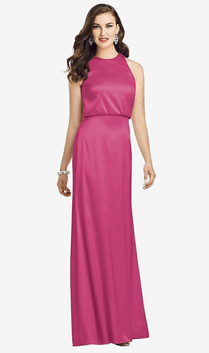 【NEW】【STYLE: 3055】ノースリーブ ブルーソン ボディス トランペット ガウン【COLOR: Tea Rose】【SIZE: 00-30W】