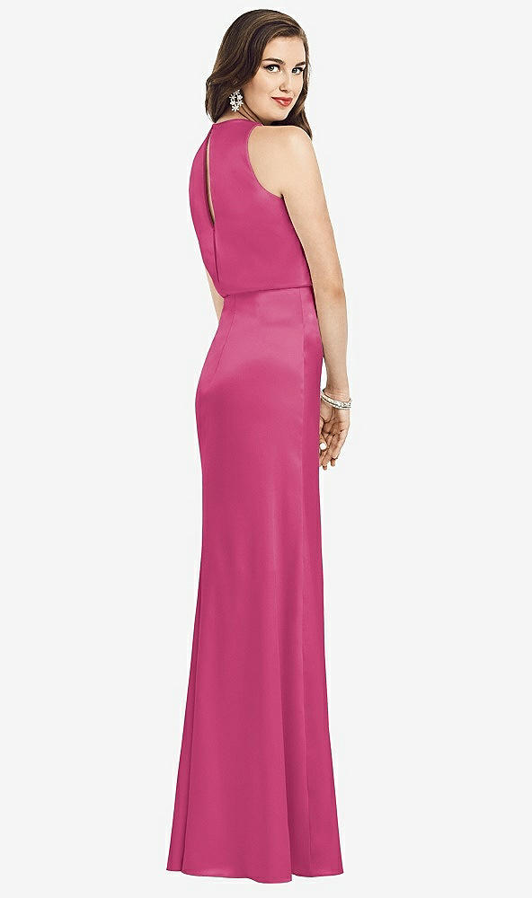 【STYLE: 3055】Sleeveless Blouson Bodice Trumpet Gown【COLOR: Tea Rose】