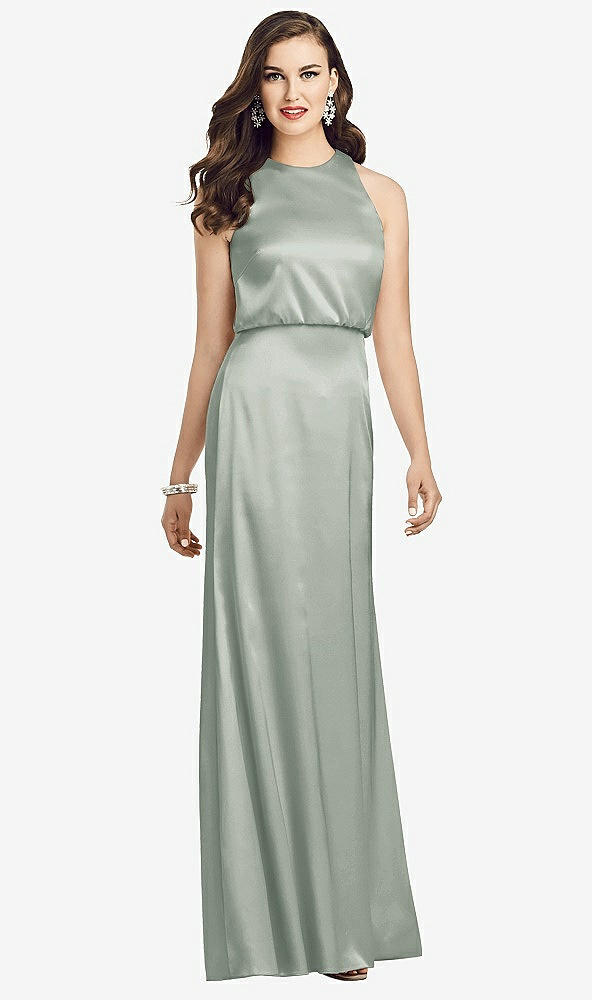 【STYLE: 3055】Sleeveless Blouson Bodice Trumpet Gown【COLOR: Willow Green】